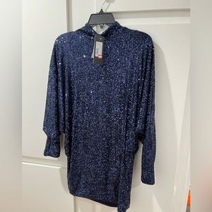 NWT GUESS BLUE SEQUIN DRESS
